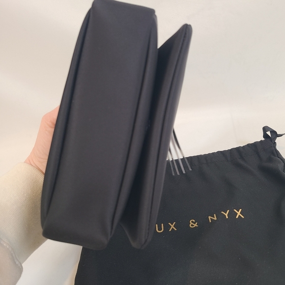 NWT Lux & Nyx Mini Origami Flap Bag Black Magnetic Clasp 7x5x2 - Picture 7 of 7